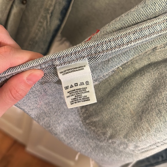 Free People Distressed Denim Jacket Small - Picture 7 of 7